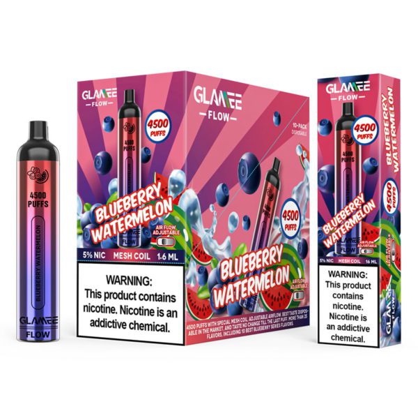Glamee Flow Blueberry Watermelon Disposable Vape Review